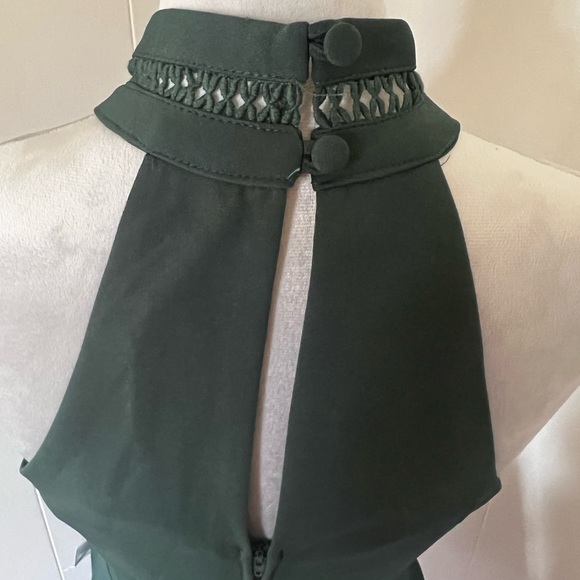 NWT B. Darlin Halter Dress, Hunter Green, Size 9/10 - Picture 3 of 6